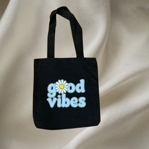 "Good Vibes" Canvas Tote Bag