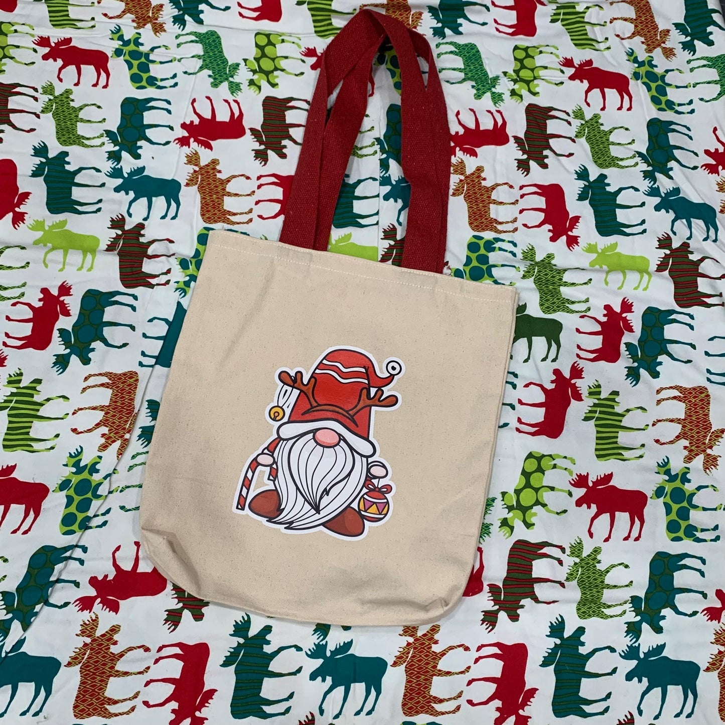 Festive Gnome Holiday Tote Bag
