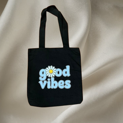 "Good Vibes" Canvas Tote Bag
